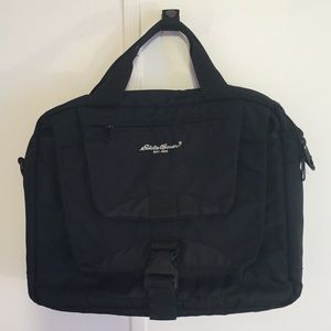 Eddie Bauer black messenger laptop carrying bag